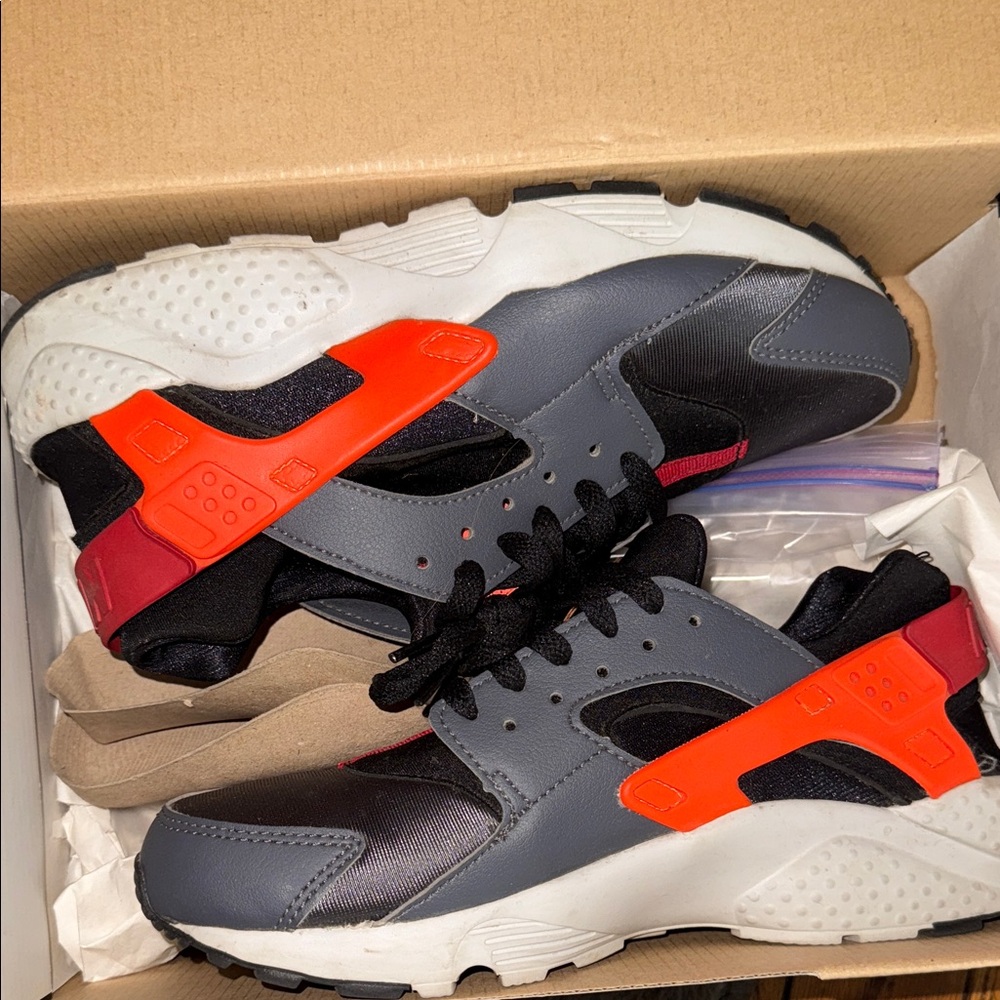 Nike Kids' Sneakers in Gray and Bright Orange